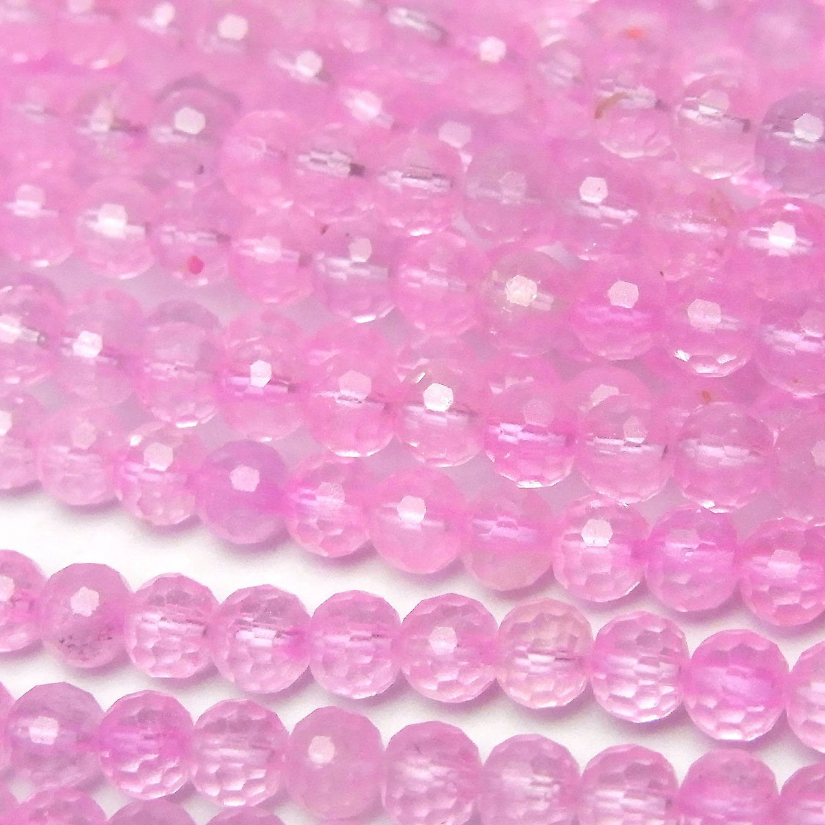 Hochwertig! Rosa Topas AA++ 128 Facettierte Rundperlen 5mm 1 Strang (ca. 15 Zoll/36 cm)