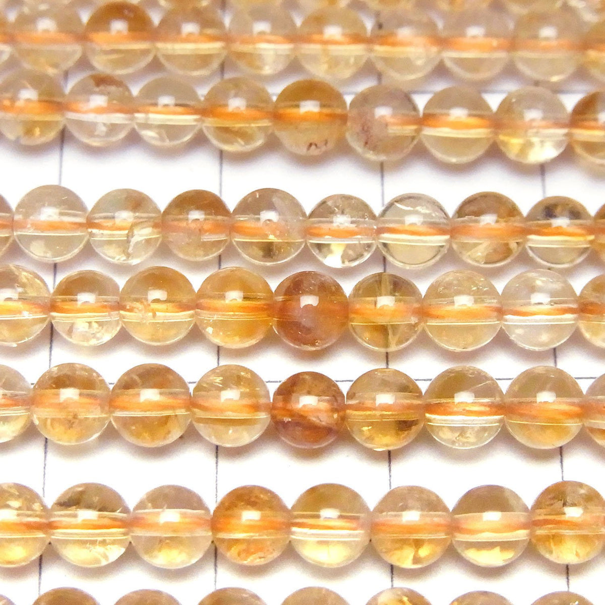 Phantom Citrine AA+ Round 4.5mm 1strand beads (approx. 15 inches/36 cm)