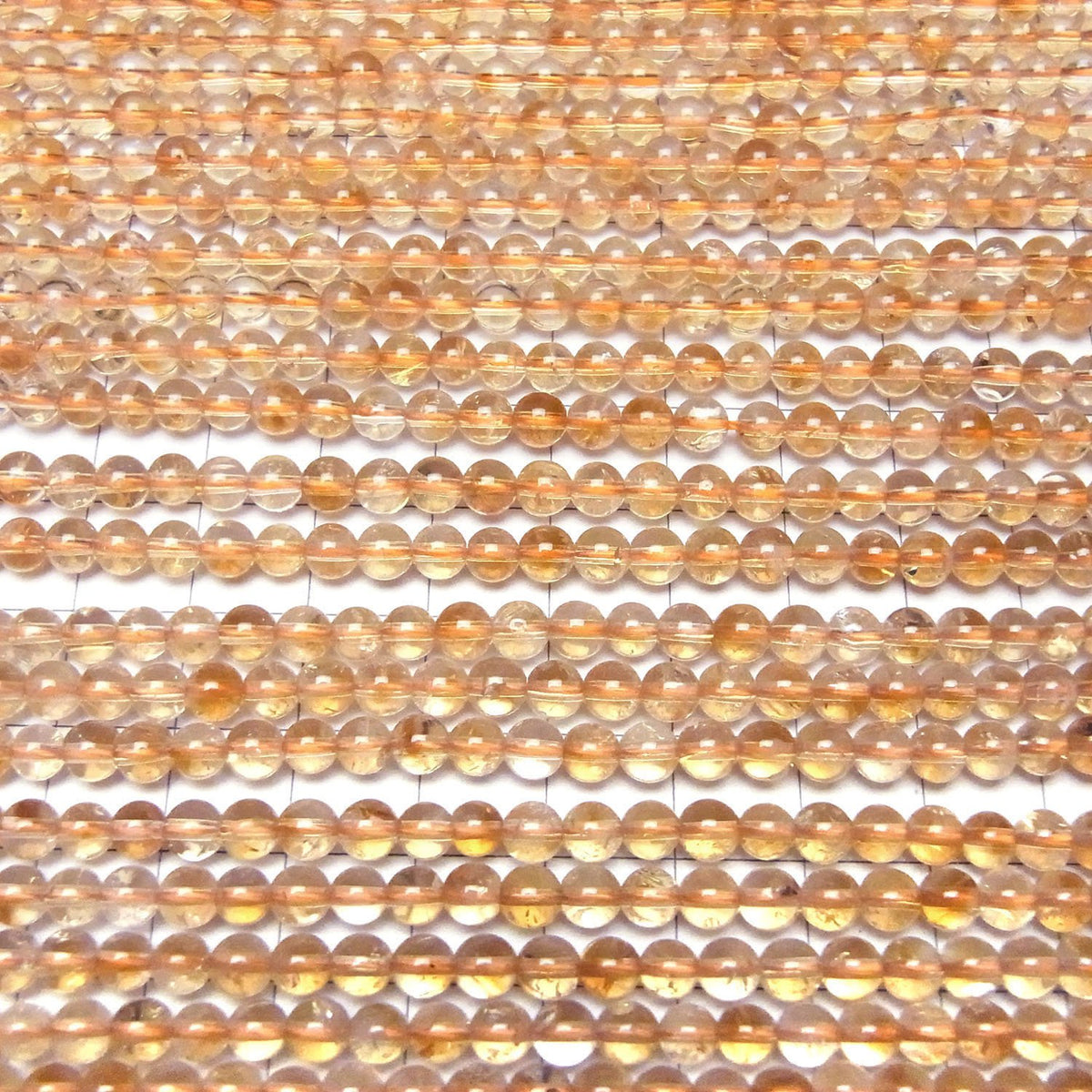 Phantom Citrine AA+ Round 4.5mm 1strand beads (approx. 15 inches/36 cm)