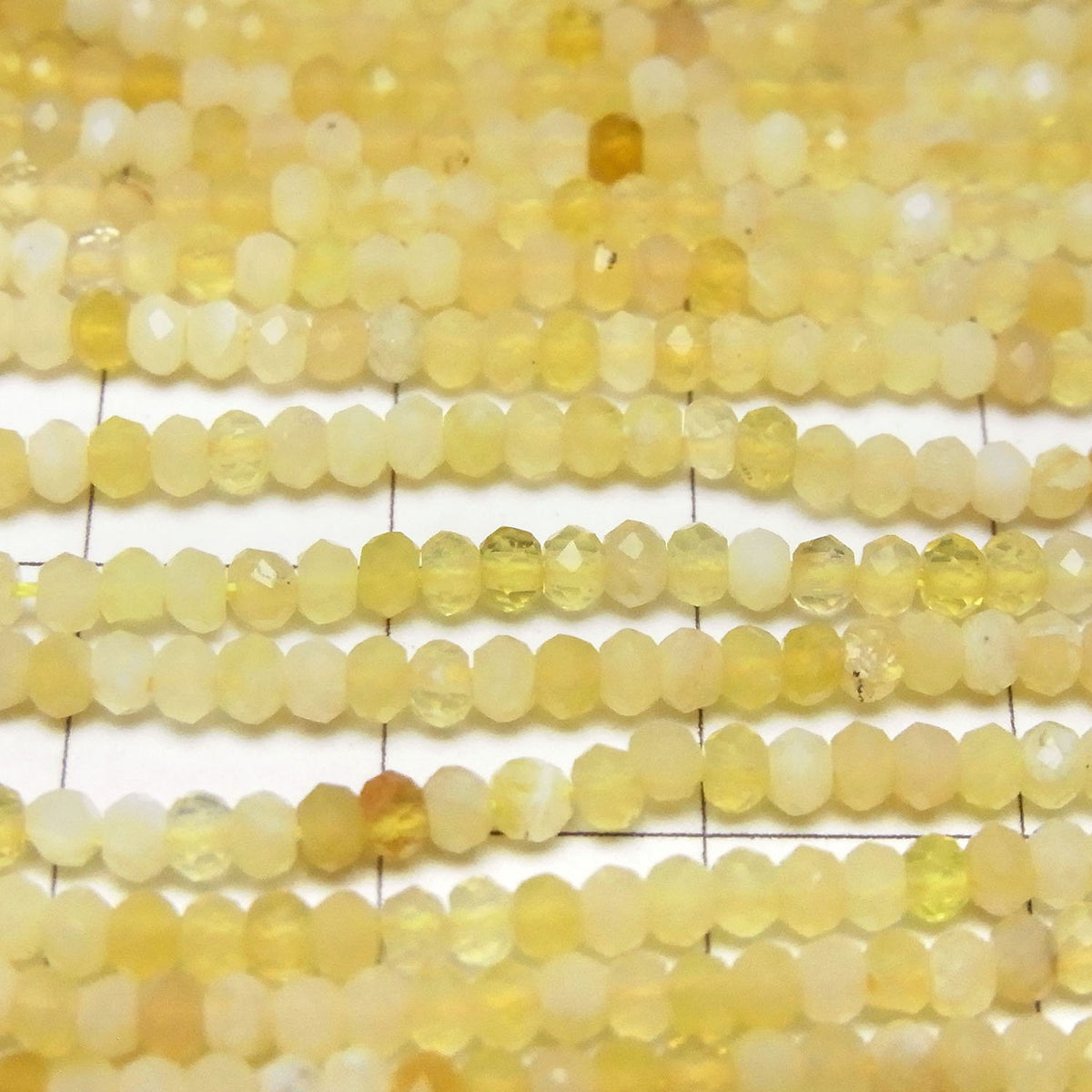 High Quality! Yellow Opal AA++ Faceted Button Rondelle 3.5x3.5x2mm 1strand beads (aprx.15inch / 38cm)