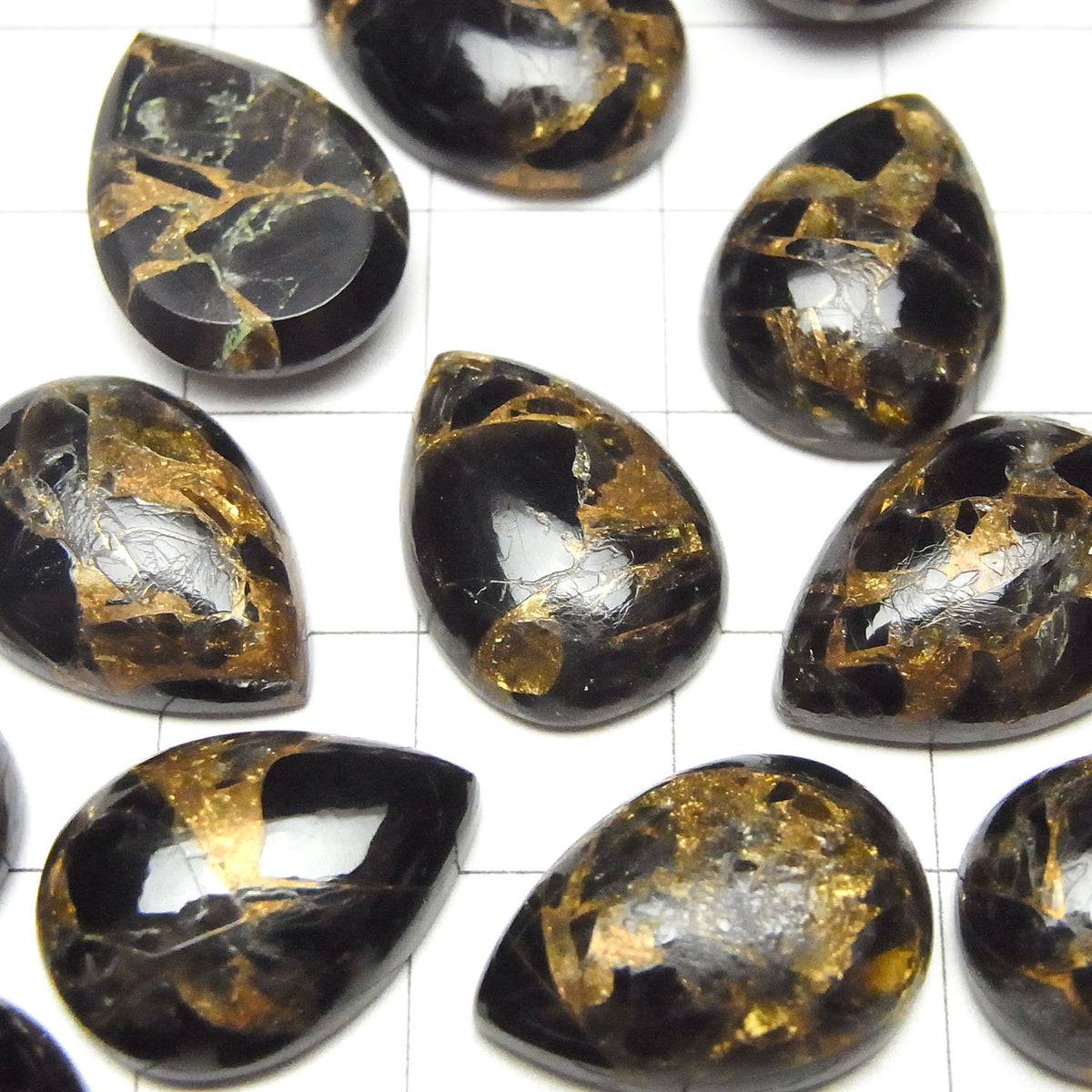 銅曜石 AAA 梨形素面切割 18x13mm 3顆 $14.99!