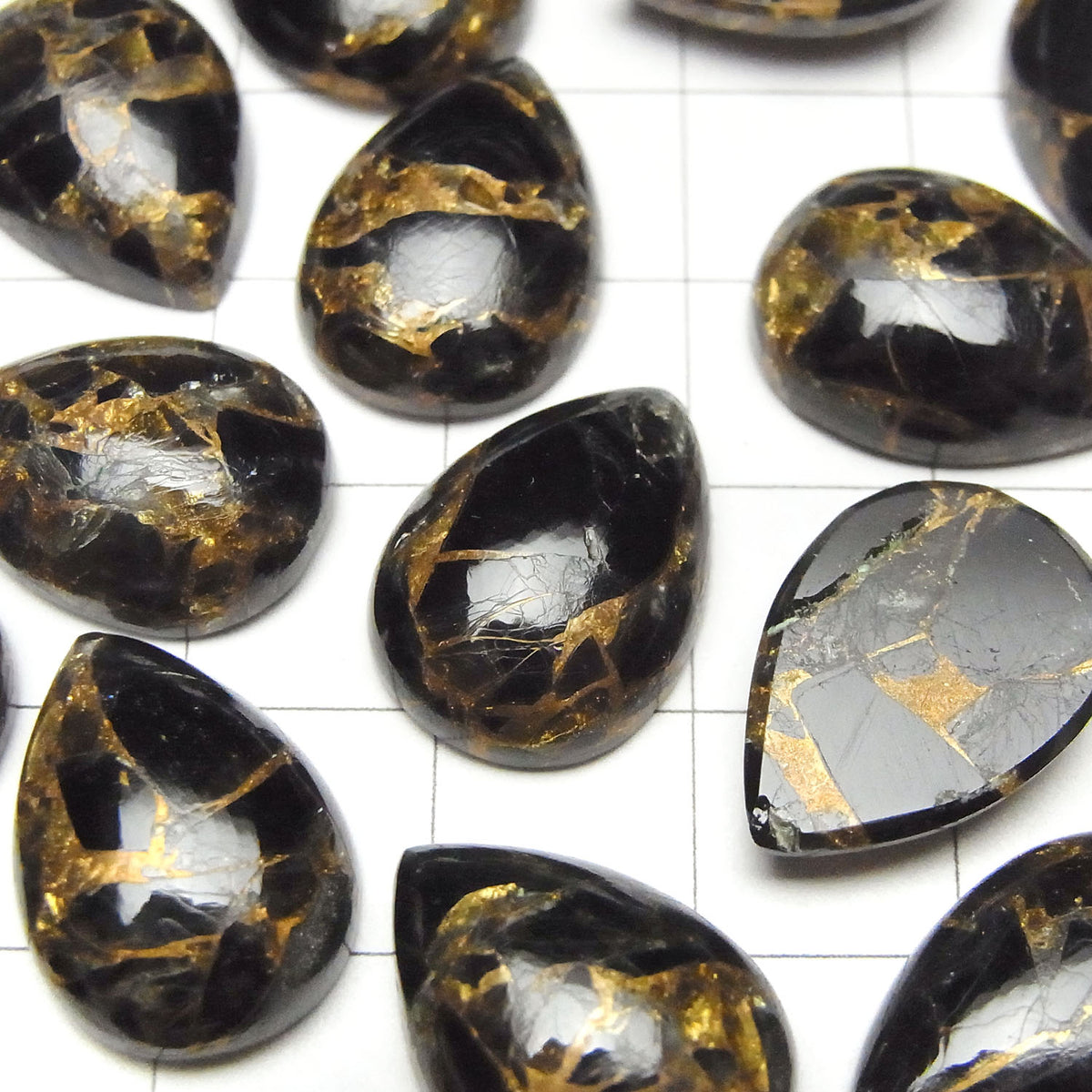 銅曜石 AAA 梨形素面切割 18x13mm 3顆 $14.99!