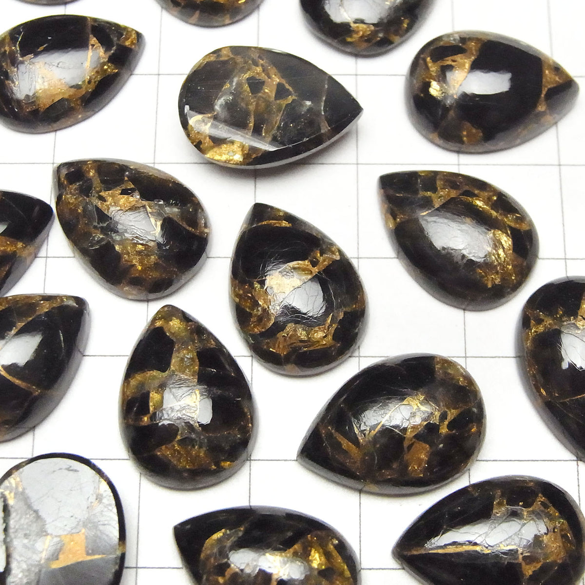 銅曜石 AAA 梨形素面切割 18x13mm 3顆 $14.99!