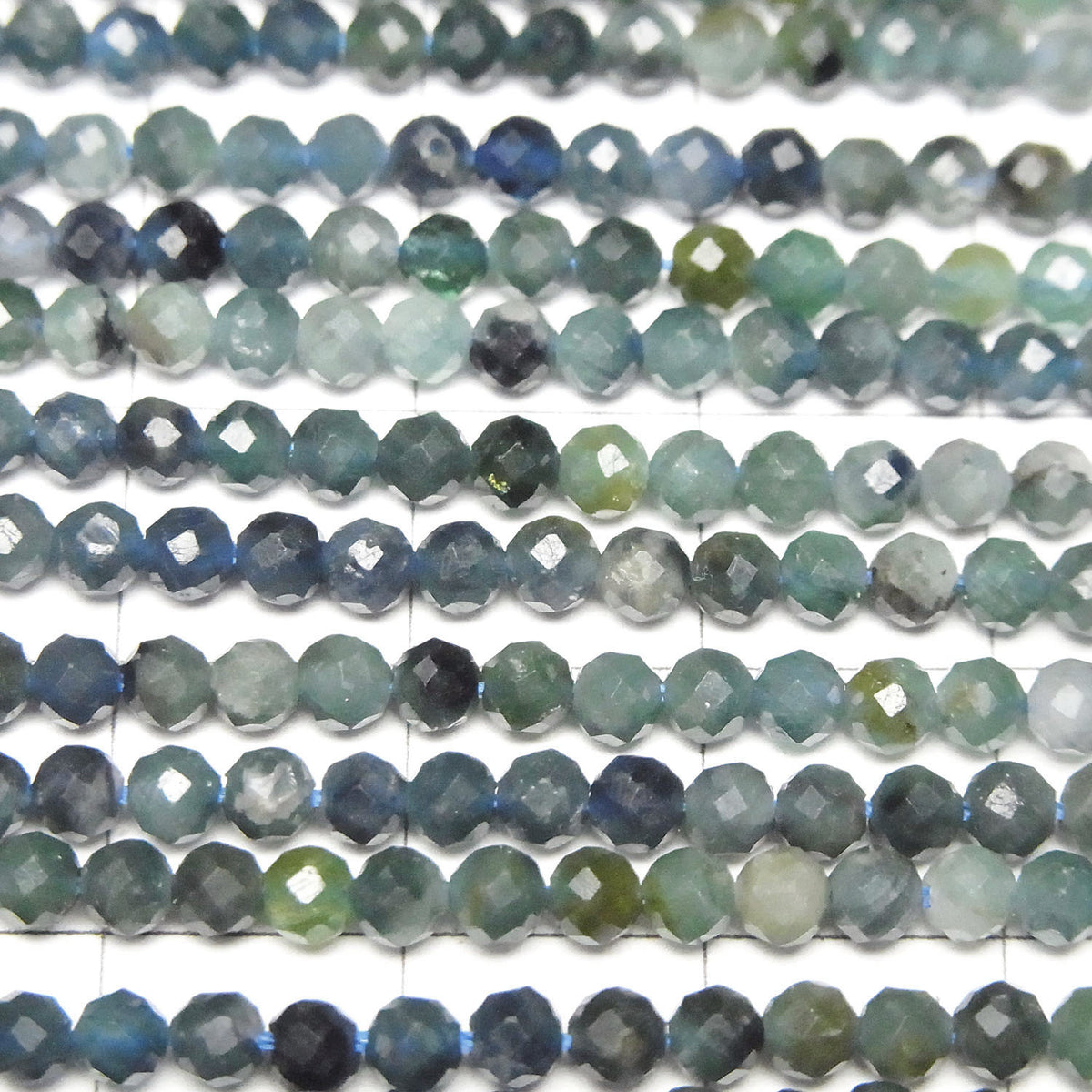 Haute qualité ! Tourmaline Indigolite AA+ facettée ronde 3mm, 1 fil (environ 15 pouces/37cm)