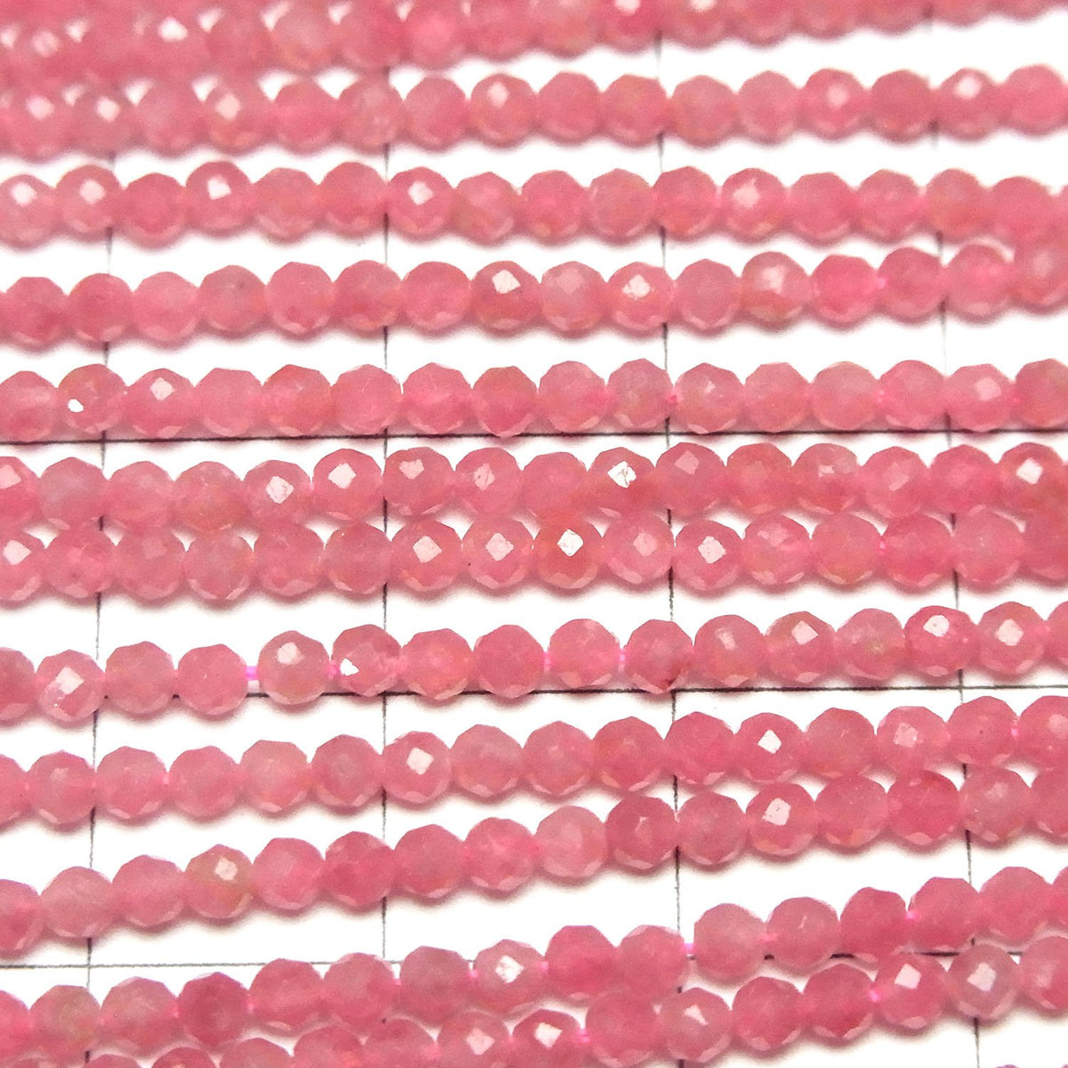 Imperial Rhodonite AA++ Faceted Round 2.5mm 1strand beads (approx. 15 inches/37 cm) High Quality!