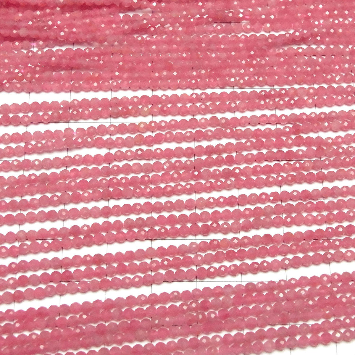 Imperial Rhodonite AA++ Faceted Round 2.5mm 1strand beads (approx. 15 inches/37 cm) High Quality!