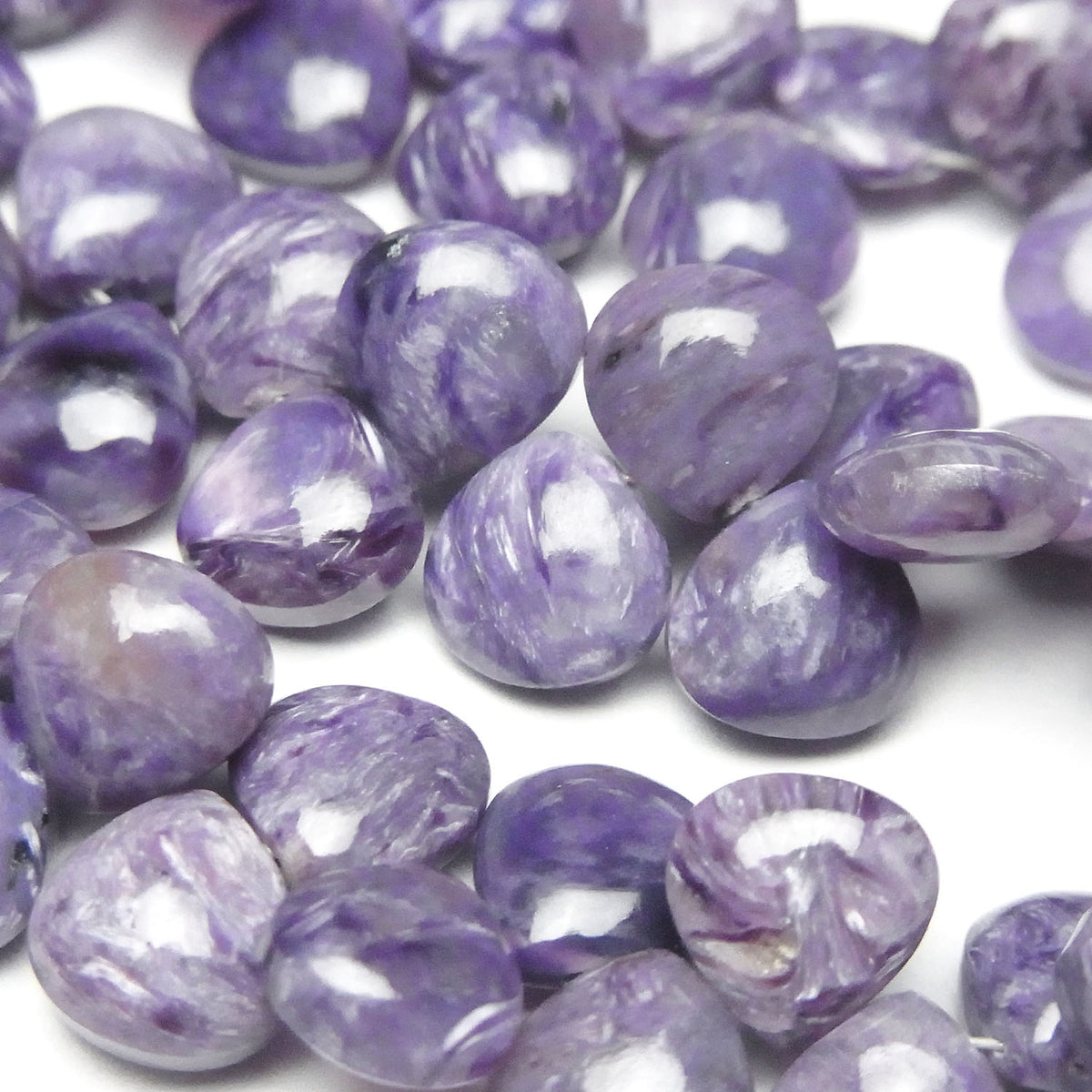 Charoite AAA- Chestnut (Smooth) 8x8mm 1/4 or 1strand beads (aprx.7inch / 17cm)