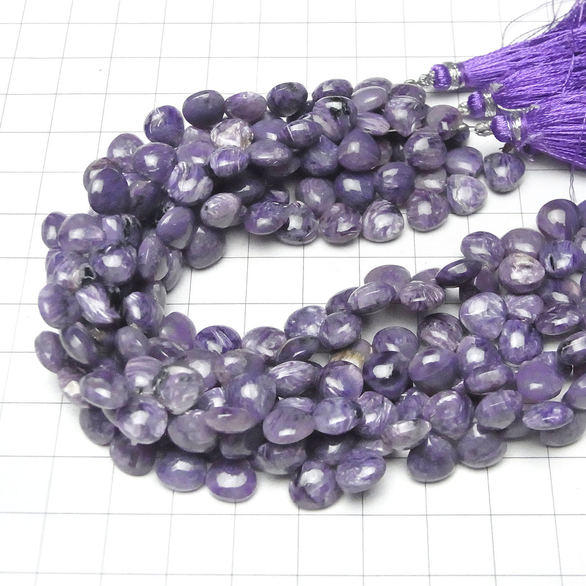 Charoïte AAA- Châtaigne (Lisse) Perles 8x8mm 1/4 ou 1 fil (env. 7inch / 17cm)