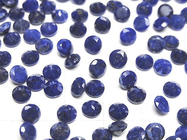 Lapislazuli AA++ lose Steine Rund facettiert 5x5mm 10Stücke