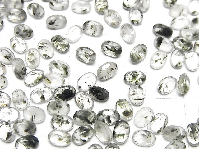 Schwarzer Aventurin Quarz Lose Stein Oval Facettiert 6x4mm 10 Stück