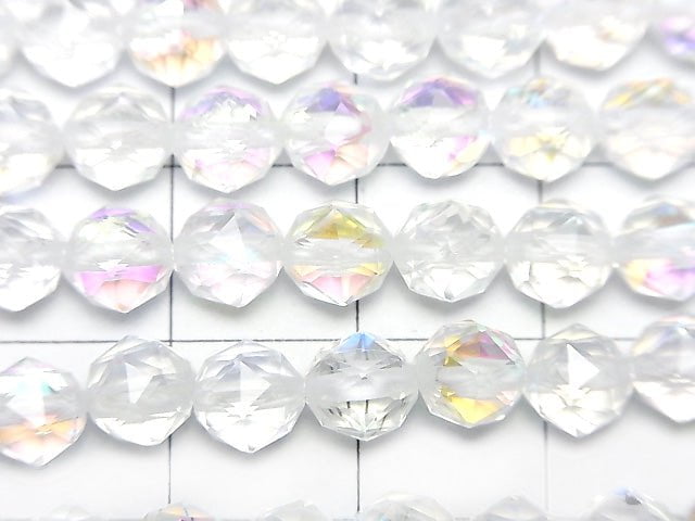Hochwertig! Luna Flash Stern-facettierte Runde 6mm 1Strang Perlen (ca. 15 Zoll / 37 cm)
