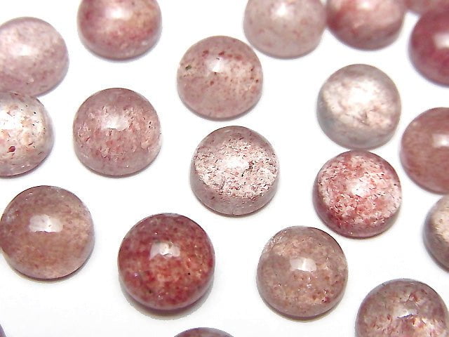 Hochwertiger rosa Epidot AAA- runder Cabochon 8 x 8 mm 5 Stück 9,79 $!