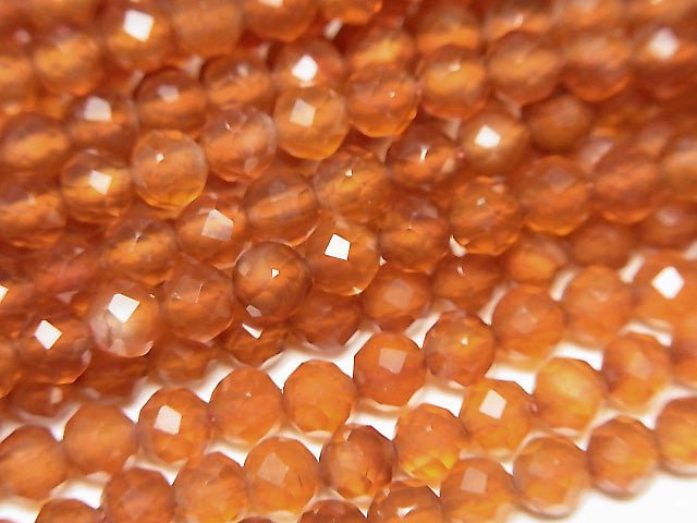 Hochwertiger Karnelian AAA Facettierte Runde 4mm 1 Strang Perlen (ca. 15 Zoll / 38 cm)