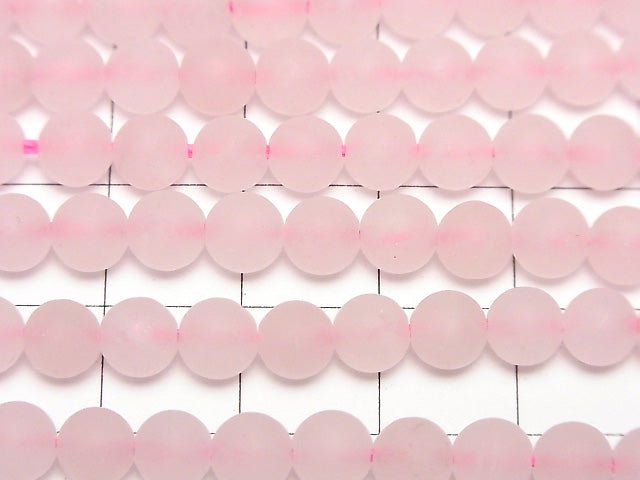 Frost Rose Quartz Round 6mm 1strand beads (aprx.15inch / 38cm)