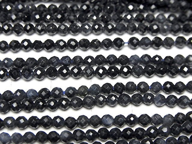 High Quality! Sapphire AA Faceted Round 3mm 1strand beads (aprx.15inch/36cm)