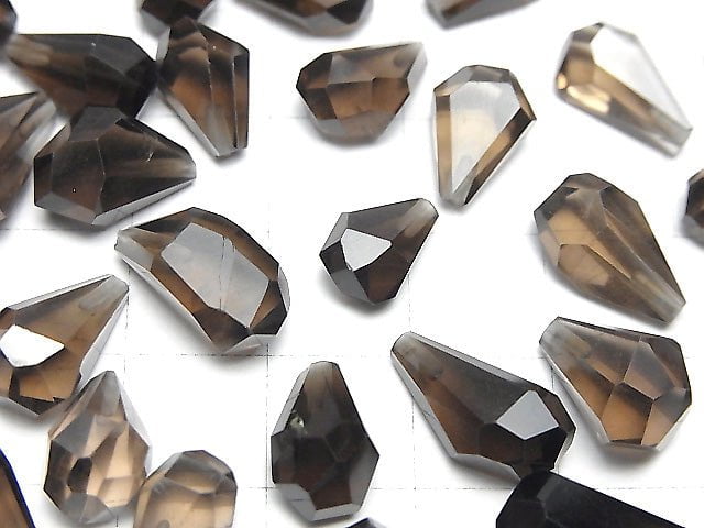 Hochwertiger rauchiger Quarz AAA halb durchbohrte grobe Tropfen 3 Stück