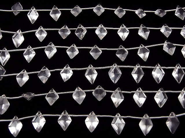 Hochwertiger Rosenquarz AAA Diamant facettiert 11x7mm 1strang Perlen (8 Stück)