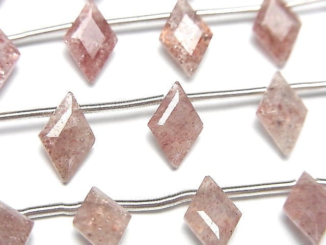 高品質粉紅色綠簾石 AA++ 鑽石切面 11x7mm 1串 (8顆)