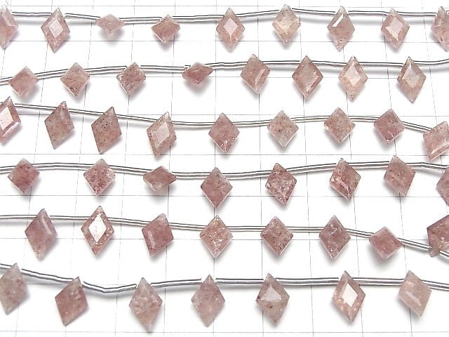 Hochwertiger rosa Epidot AA++ Diamant facettiert 11x7mm 1strang Perlen (8 Stück)