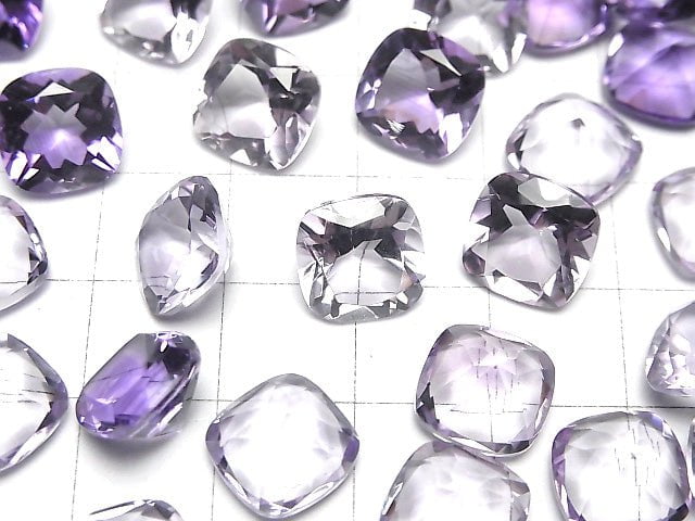 Hochwertiger Amethyst AAA Lose Stein Quadratisch Facettiert 10x10mm 3 Stück
