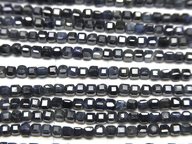 High Quality! Sapphire AA++ Cube Shape 2x2x2mm 1strand beads (aprx.15inch/37cm)
