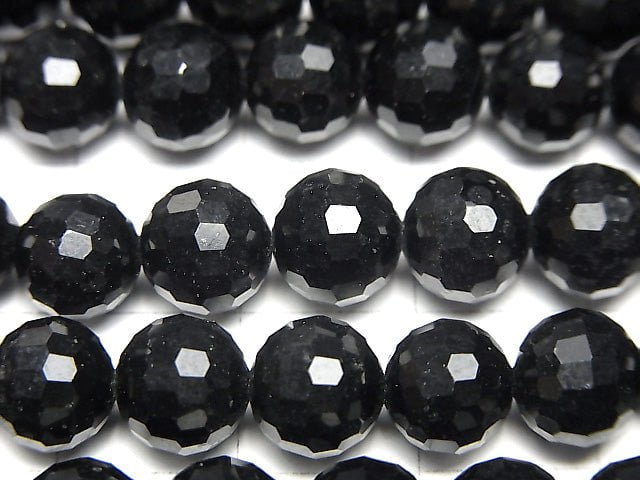 High Quality! Onyx Faceted Round 8mm 1strand beads (aprx.15inch/37cm)