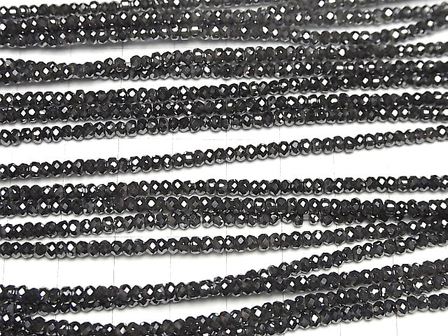 Hochwertig! Hämatit facettierte Knopf-Rondelle 3x3x2mm 1Strang Perlen (ca. 15 Zoll / 37 cm)