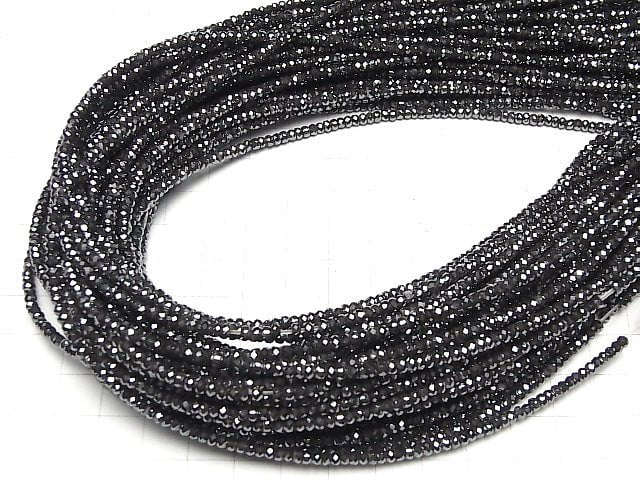 Hochwertig! Hämatit facettierte Knopf-Rondelle 3x3x2mm 1Strang Perlen (ca. 15 Zoll / 37 cm)