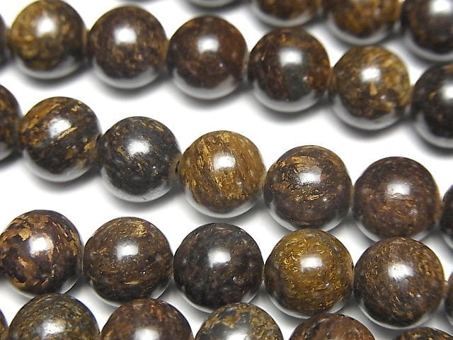 Bronzite Round 8mm 1strand beads (aprx.15inch/38cm)
