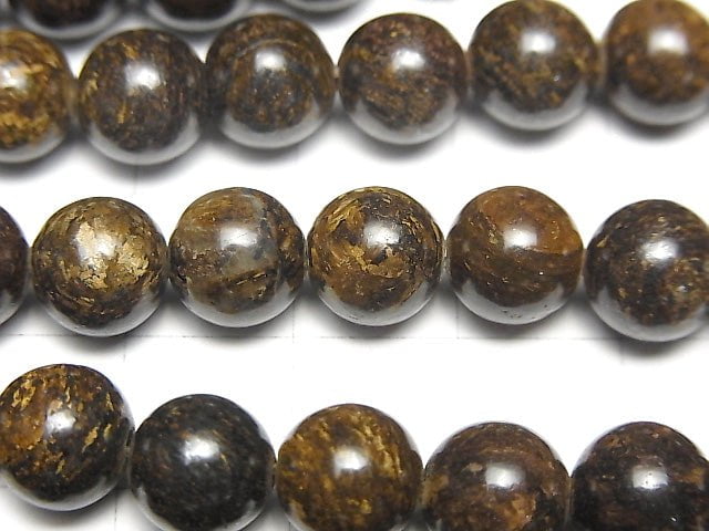 Bronzite Round 8mm 1strand beads (aprx.15inch/38cm)