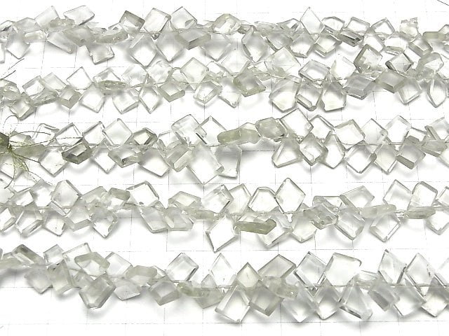 Hochwertiger Grüner Amethyst AA++ Grobe Scheibe Facettiert 1 Strang Perlen (ca. 6 Zoll / 16 cm)