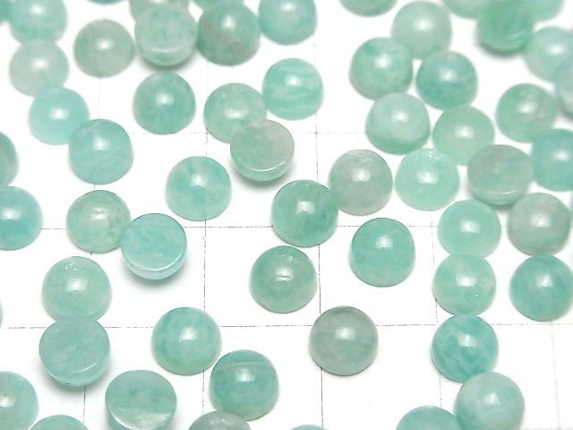 Amazonit AA++ Rund Cabochon 6x6mm 5Stück