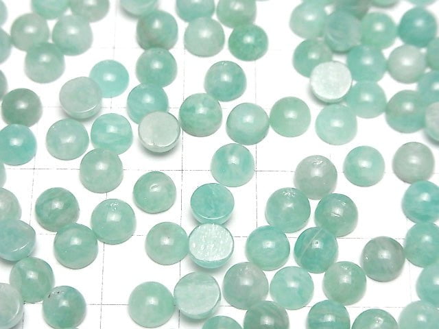 Amazonit AA++ Rund Cabochon 6x6mm 5Stück