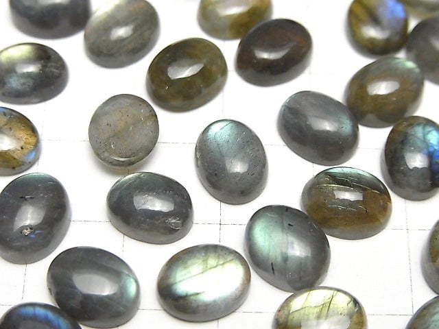 Labradorit AA++ Ovaler Cabochon 10x8mm 5Stücke