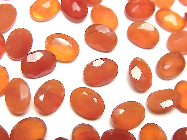 Hohe Qualität Karneol AAA lose Steine oval facettiert 8x6mm 5 Stück