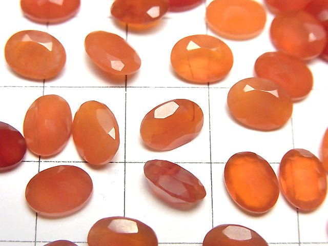 Hohe Qualität Karneol AAA lose Steine oval facettiert 8x6mm 5 Stück