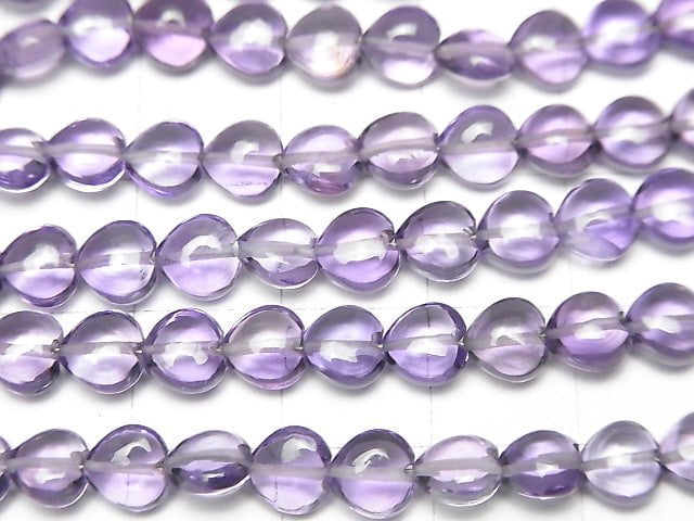 Hochwertiger Amethyst AAA vertikales Loch Herz 6x6mm halb oder 1 Strang Perlen (ca. 6 Zoll / 16 cm)