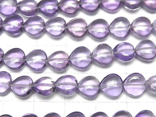 Hochwertiger Amethyst AAA vertikales Loch Herz 8x8mm halb oder 1 Strang Perlen (ca. 6 Zoll / 15 cm)