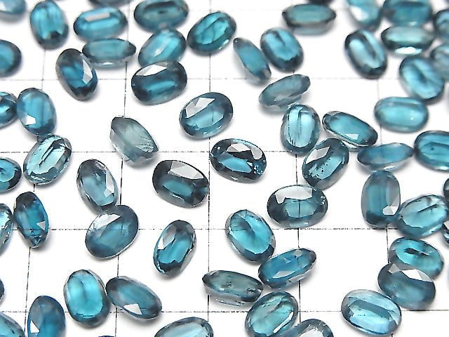 Hochwertiger Indigo-Blau Kyanit AAA- Lose Stein Oval Facettiert 7x5mm 2Stk