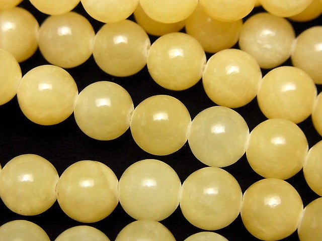 Yellow Jade Round 8mm 1strand beads (aprx.15inch/36cm)