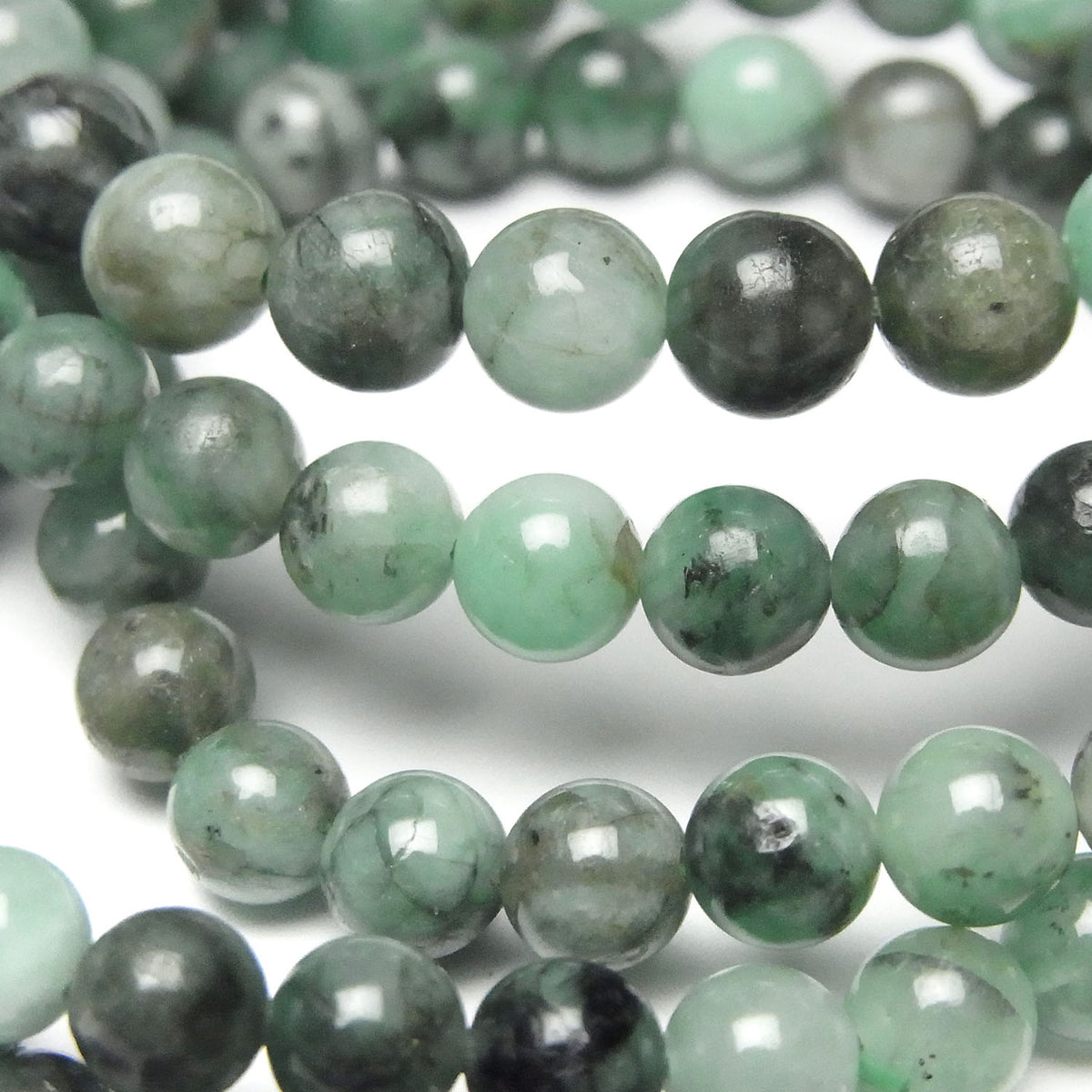 Bracelet en émeraude brésilienne AA+ ronde 6 mm