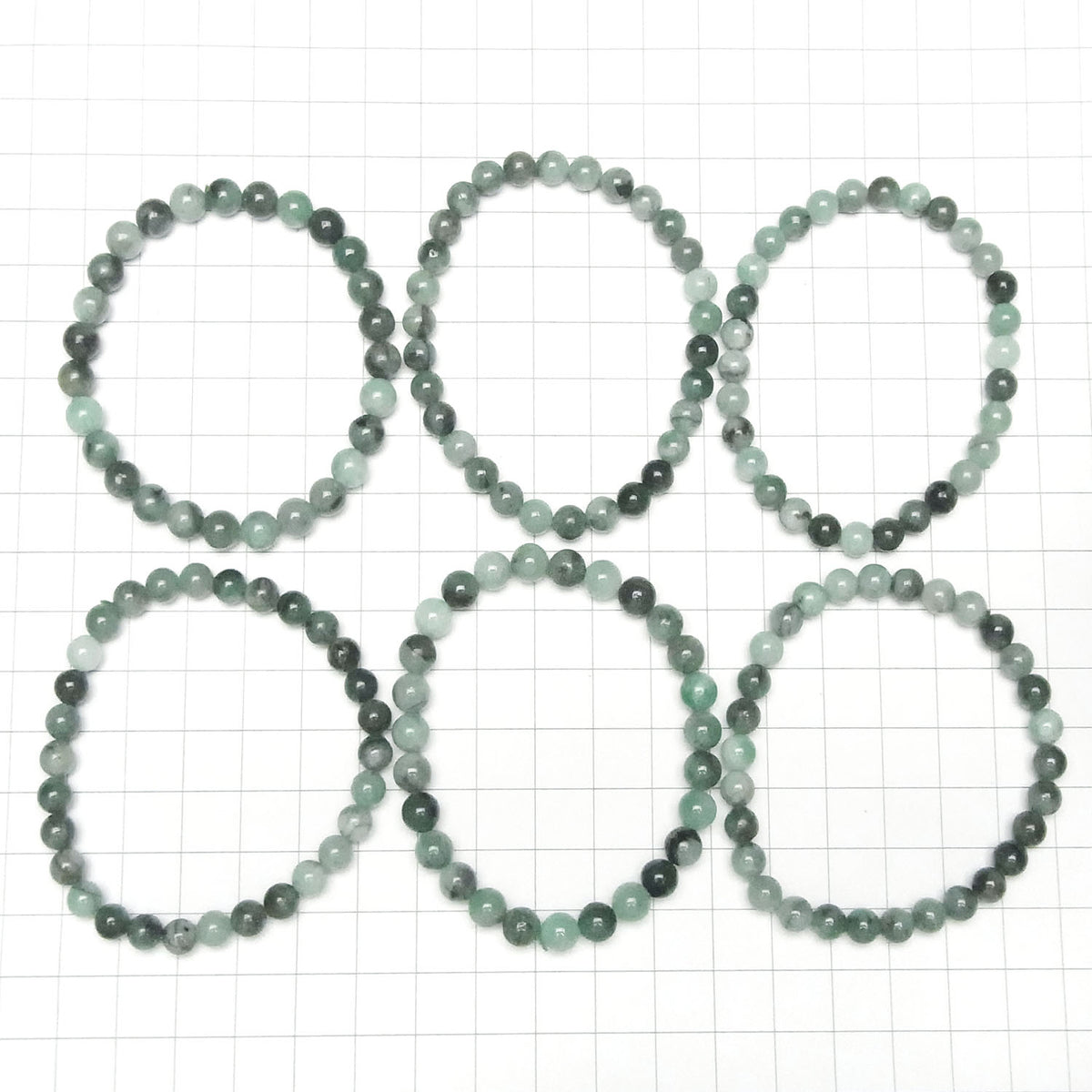 Bracelet en émeraude brésilienne AA+ ronde 6 mm