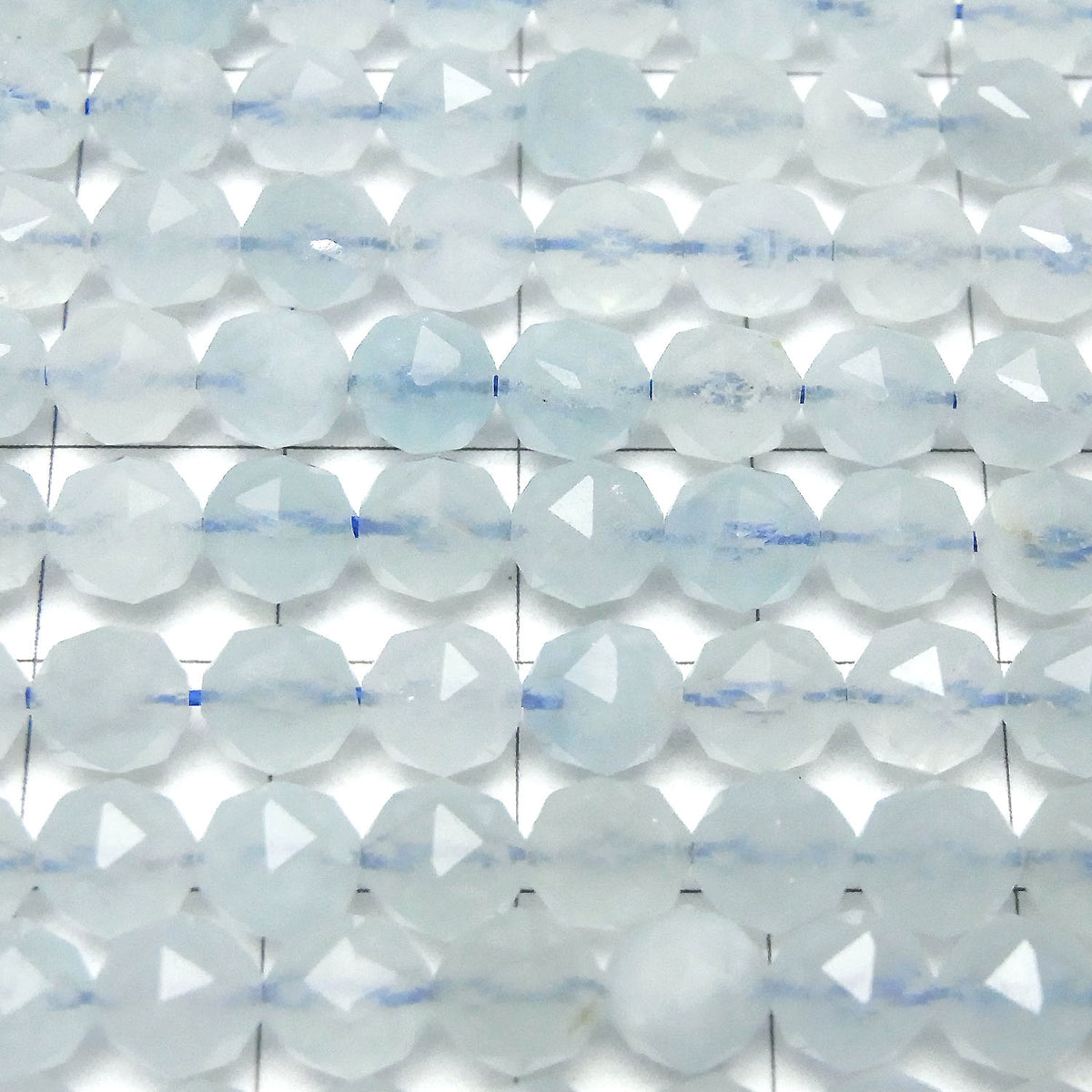 High Quality! Aquamarine AA+ Star Faceted Round 6mm half or 1strand beads (aprx.15inch/37cm)
