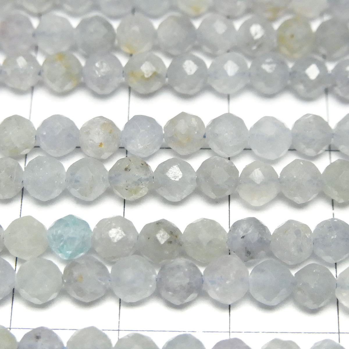 High Quality! Sky Sapphire Faceted Round 4mm 1strand beads (approx. 15 inches/36 cm)