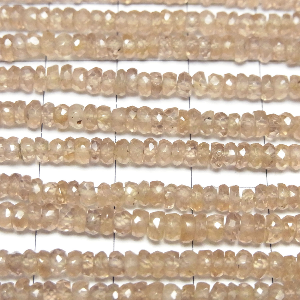 High Quality! Natural Zircon AAA- Faceted Button Rondelle half or 1strand beads (aprx.13inch/32cm)