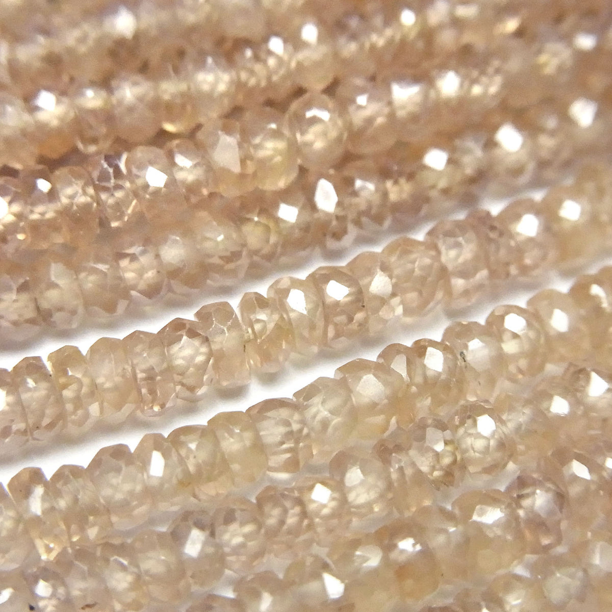 High Quality! Natural Zircon AAA- Faceted Button Rondelle half or 1strand beads (aprx.13inch/32cm)