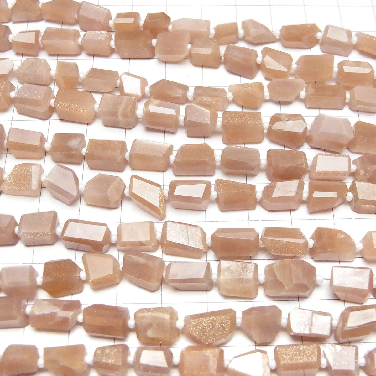 High Quality Orange Moonstone AAA- Faceted Nugget 1strand beads (aprx.12inch/30cm)
