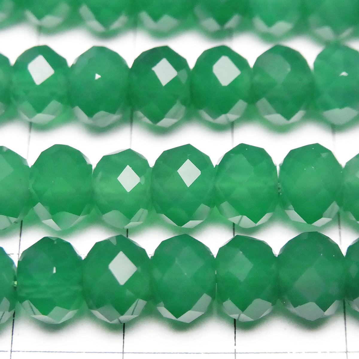 Hochwertig! Grüner Onyx AAA Facettierte Knopf Rondelle 8x8x6mm halb oder 1strang Perlen (ca. 15 Zoll / 37 cm)
