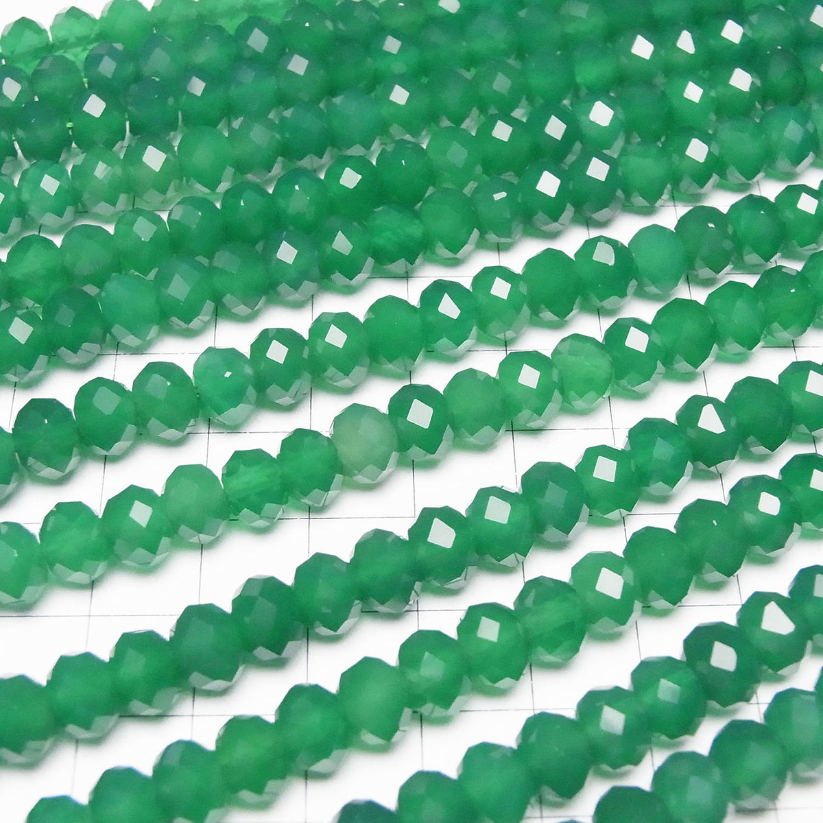 High Quality! Green Onyx AAA Faceted Button Rondelle 8x8x6mm half or 1strand beads (aprx.15inch / 37cm)