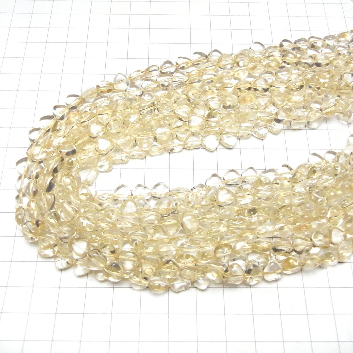 Champagne Color Quartz AAA Heart 8x8x4mm 1strand beads (aprx.15inch / 38cm)